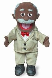 14" Dad in Blue Suit Glove Puppet