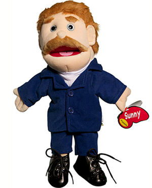 GL1302 - Sunny Dad in Blue Suit Glove Puppet